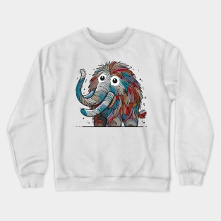 Tusked Majesty Woolly Mammoth Crewneck Sweatshirt